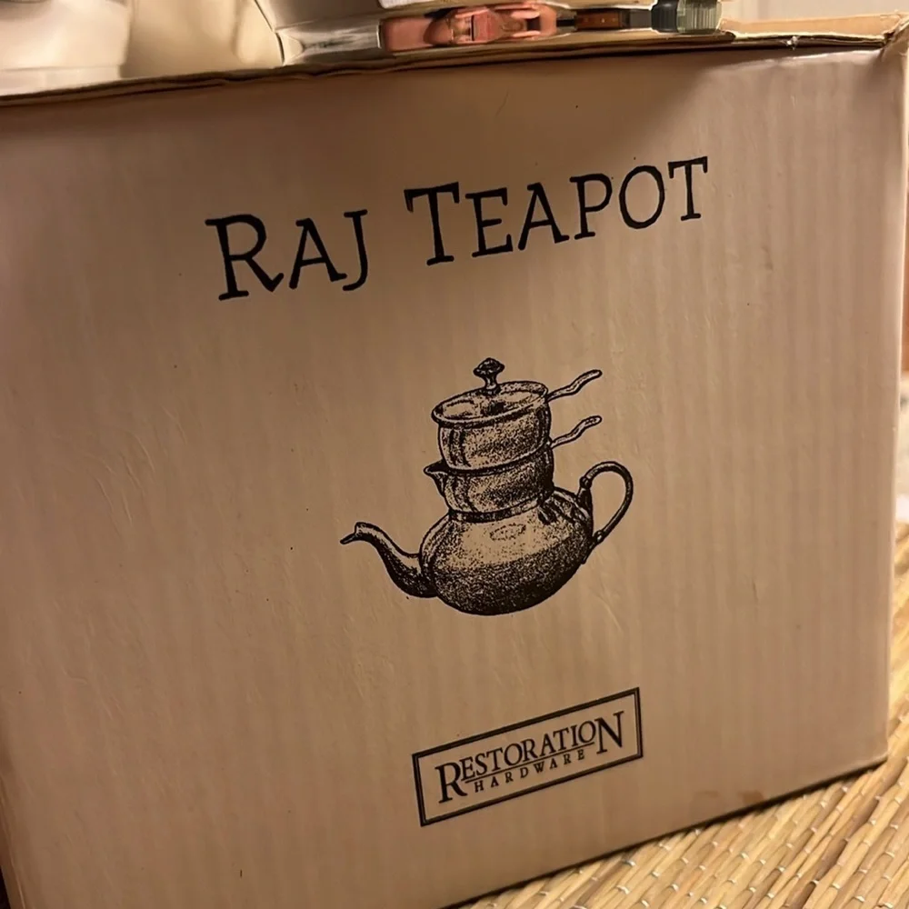 Raj Teapot Set Silver Plated Three Piece Tea Service
